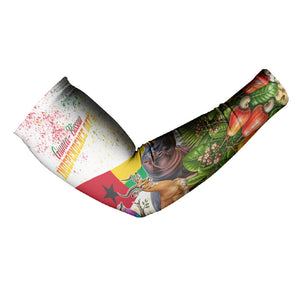 Guinea-Bissau Independence Day Arm Sleeves African Wildlife Cashew Harvest National Flag