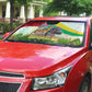 Guinea-Bissau Independence Day Auto Sun Shade African Wildlife Cashew Harvest National Flag