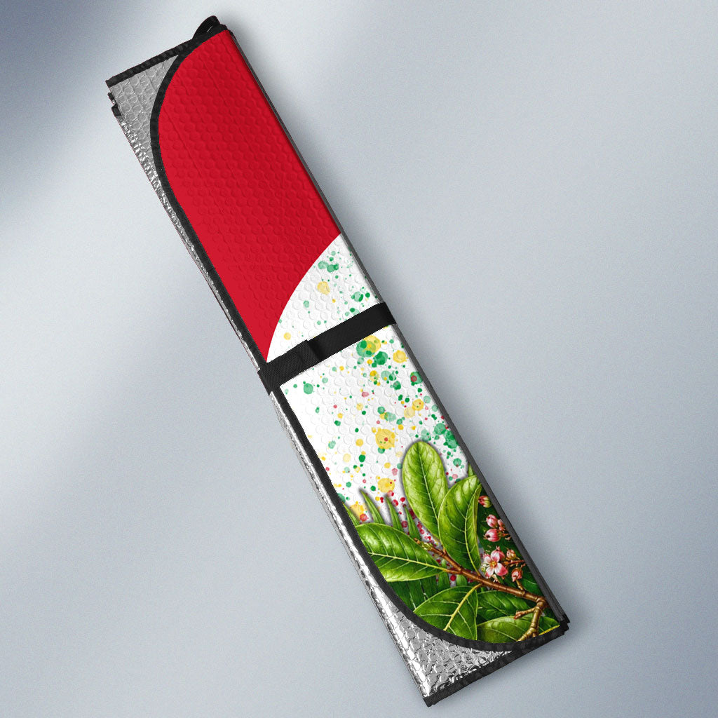 Guinea-Bissau Independence Day Auto Sun Shade African Wildlife Cashew Harvest National Flag