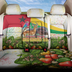 Guinea-Bissau Independence Day Back Car Seat Cover African Wildlife Cashew Harvest National Flag