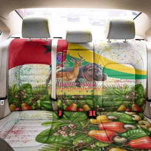Guinea-Bissau Independence Day Back Car Seat Cover African Wildlife Cashew Harvest National Flag