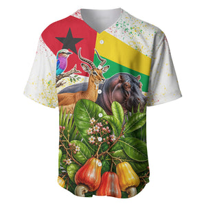 Guinea-Bissau Independence Day Baseball Jersey African Wildlife Cashew Harvest National Flag