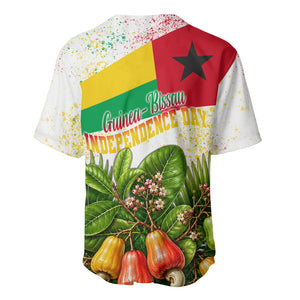 Guinea-Bissau Independence Day Baseball Jersey African Wildlife Cashew Harvest National Flag