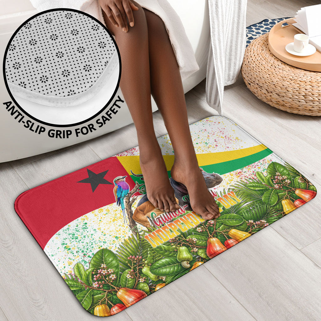 Guinea-Bissau Independence Day Bathroom Set African Wildlife Cashew Harvest National Flag