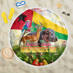Guinea-Bissau Independence Day Beach Blanket African Wildlife Cashew Harvest National Flag