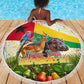 Guinea-Bissau Independence Day Beach Blanket African Wildlife Cashew Harvest National Flag