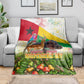 Guinea-Bissau Independence Day Blanket African Wildlife Cashew Harvest National Flag