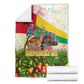 Guinea-Bissau Independence Day Blanket African Wildlife Cashew Harvest National Flag