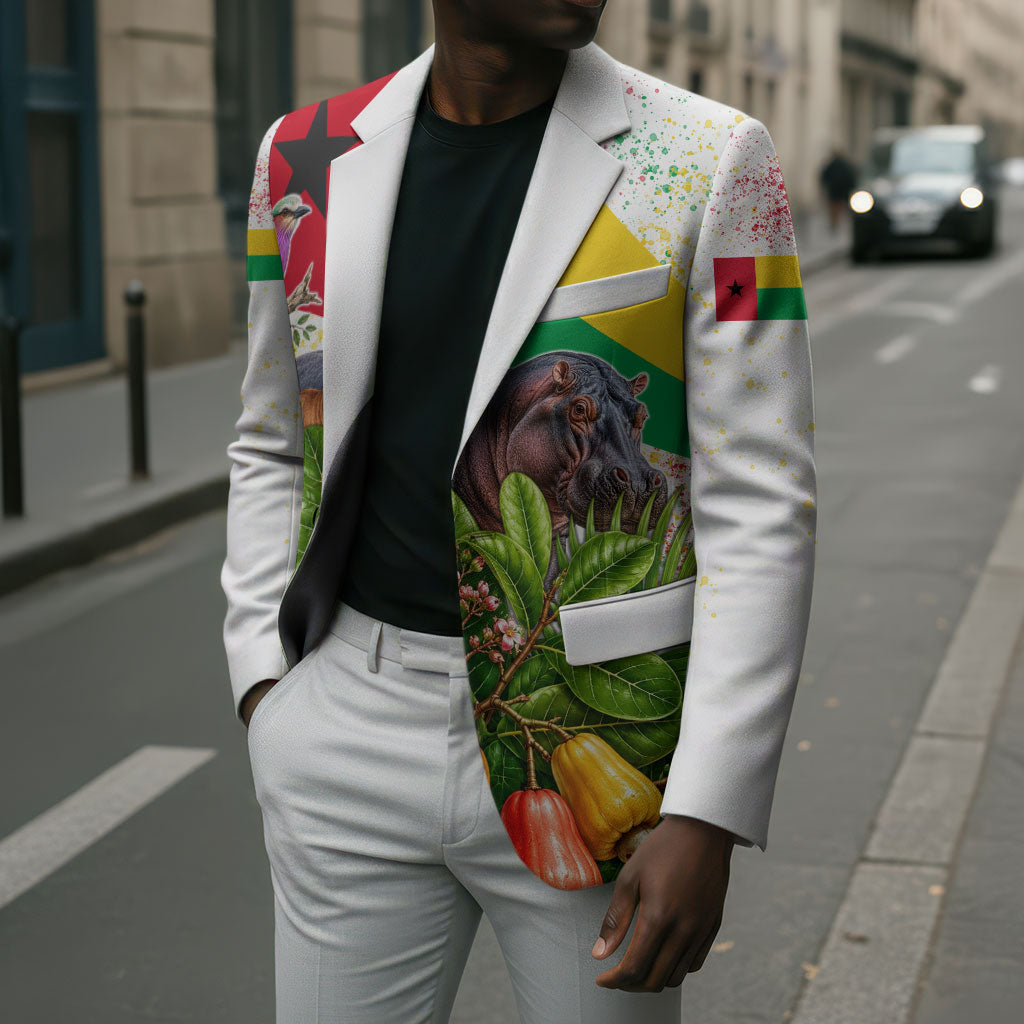 Guinea-Bissau Independence Day Blazer African Wildlife Cashew Harvest National Flag