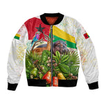 Guinea-Bissau Independence Day Bomber Jacket African Wildlife Cashew Harvest National Flag