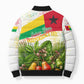 Guinea-Bissau Independence Day Bomber Puffer Jacket African Wildlife Cashew Harvest National Flag
