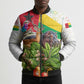 Guinea-Bissau Independence Day Bomber Puffer Jacket African Wildlife Cashew Harvest National Flag