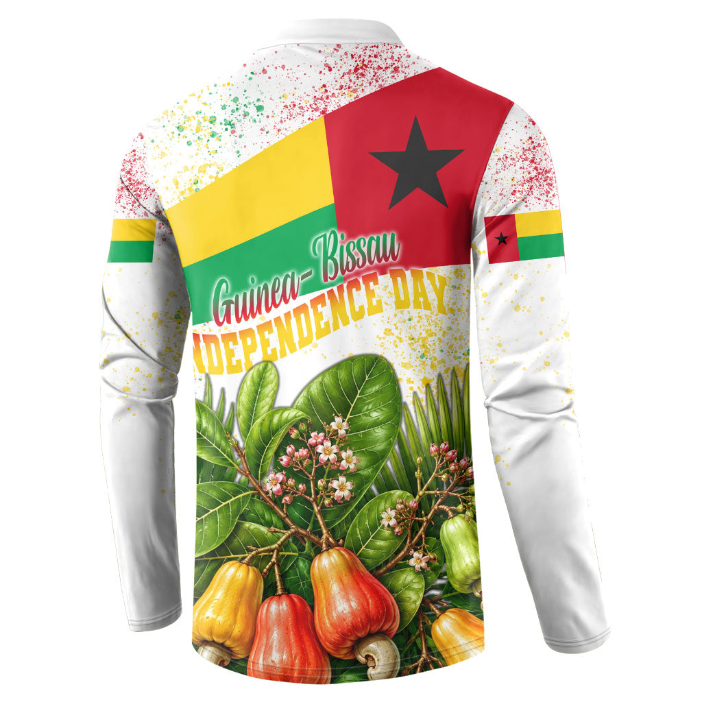 Guinea-Bissau Independence Day Button Sweatshirt African Wildlife Cashew Harvest National Flag