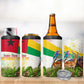Guinea-Bissau Independence Day 4 in 1 Can Cooler Tumbler African Wildlife Cashew Harvest National Flag