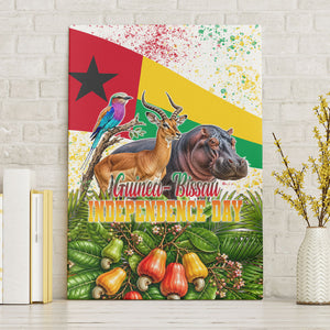 Guinea-Bissau Independence Day Canvas Wall Art African Wildlife Cashew Harvest National Flag