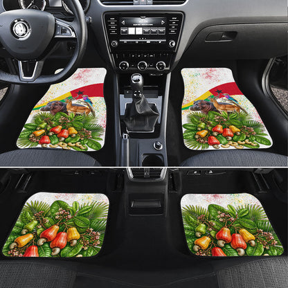 Guinea-Bissau Independence Day Car Mats African Wildlife Cashew Harvest National Flag