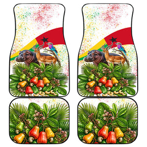 Guinea-Bissau Independence Day Car Mats African Wildlife Cashew Harvest National Flag