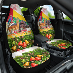 Guinea-Bissau Independence Day Car Seat Cover African Wildlife Cashew Harvest National Flag