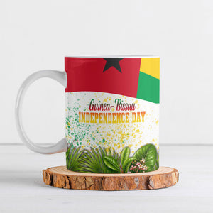 Guinea-Bissau Independence Day Ceramic Mug African Wildlife Cashew Harvest National Flag