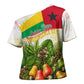 Guinea-Bissau Independence Day Cross Shoulder Shirt African Wildlife Cashew Harvest National Flag