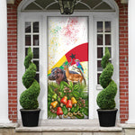 Guinea-Bissau Independence Day Door Cover African Wildlife Cashew Harvest National Flag
