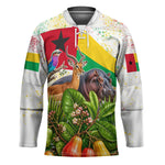 Guinea-Bissau Independence Day Hockey Jersey African Wildlife Cashew Harvest National Flag