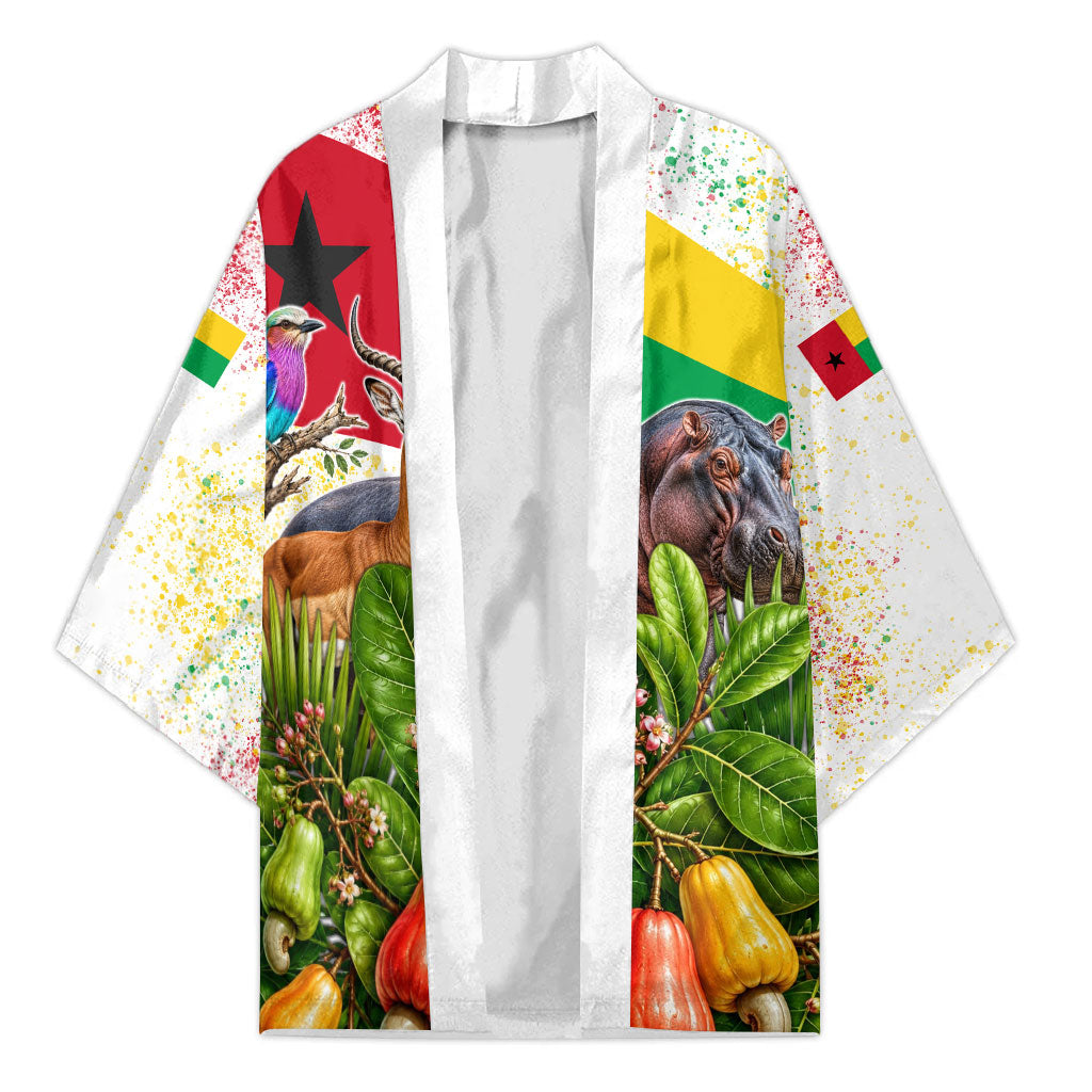 Guinea-Bissau Independence Day Kimono African Wildlife Cashew Harvest National Flag