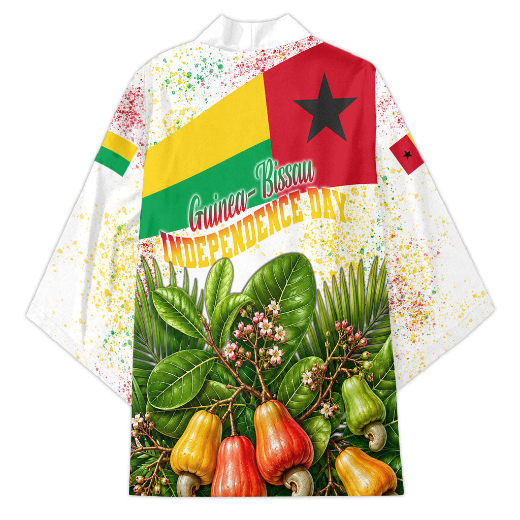 Guinea-Bissau Independence Day Kimono African Wildlife Cashew Harvest National Flag