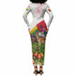 Guinea-Bissau Independence Day Long Sleeve Bodycon Dress African Wildlife Cashew Harvest National Flag