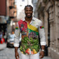 Guinea-Bissau Independence Day Long Sleeve Button Shirt African Wildlife Cashew Harvest National Flag