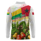 Guinea-Bissau Independence Day Long Sleeve Polo Shirt African Wildlife Cashew Harvest National Flag