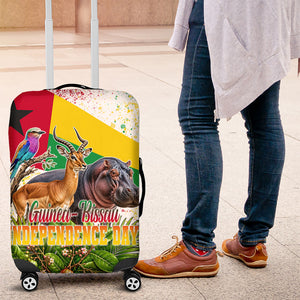 Guinea-Bissau Independence Day Luggage Cover African Wildlife Cashew Harvest National Flag