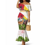 Guinea-Bissau Independence Day Mermaid Dress African Wildlife Cashew Harvest National Flag
