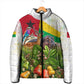 Guinea-Bissau Independence Day Padded Jacket African Wildlife Cashew Harvest National Flag