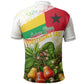 Guinea-Bissau Independence Day Polo Shirt African Wildlife Cashew Harvest National Flag