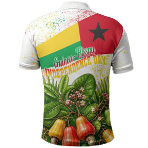 Guinea-Bissau Independence Day Polo Shirt African Wildlife Cashew Harvest National Flag
