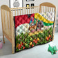 Guinea-Bissau Independence Day Quilt African Wildlife Cashew Harvest National Flag