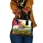 Guinea-Bissau Independence Day Shoulder Handbag African Wildlife Cashew Harvest National Flag