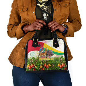 Guinea-Bissau Independence Day Shoulder Handbag African Wildlife Cashew Harvest National Flag