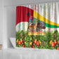 Guinea-Bissau Independence Day Shower Curtain African Wildlife Cashew Harvest National Flag