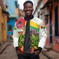Guinea-Bissau Independence Day Sleeve Zip Bomber Jacket African Wildlife Cashew Harvest National Flag