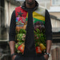 Guinea-Bissau Independence Day Sleeveless Puffer Jacket African Wildlife Cashew Harvest National Flag