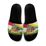 Guinea-Bissau Independence Day Slide Sandals African Wildlife Cashew Harvest National Flag