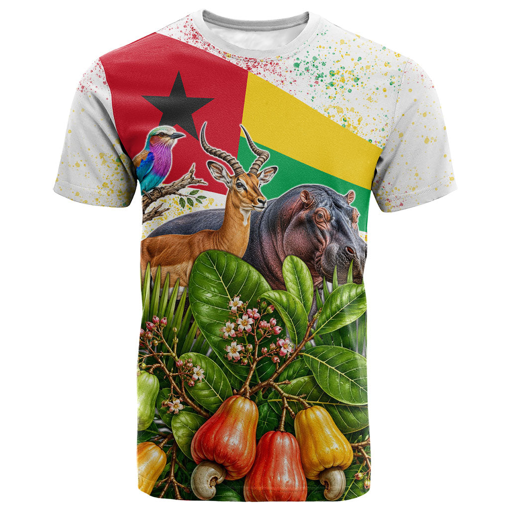 Guinea-Bissau Independence Day T shirt African Wildlife Cashew Harvest National Flag