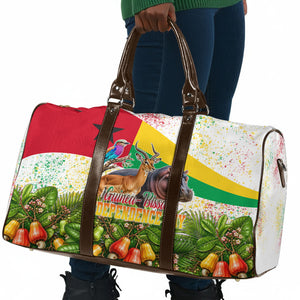 Guinea-Bissau Independence Day Travel Bag African Wildlife Cashew Harvest National Flag