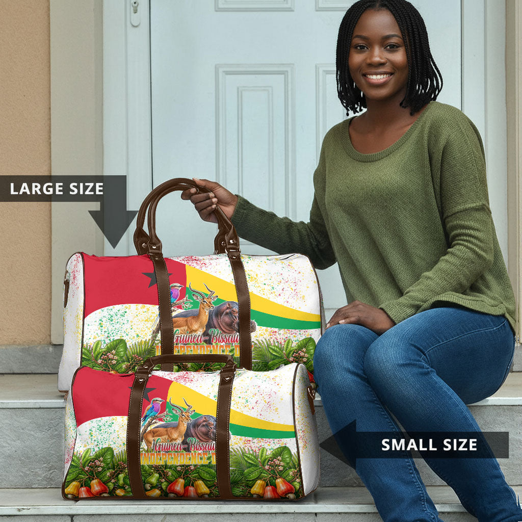 Guinea-Bissau Independence Day Travel Bag African Wildlife Cashew Harvest National Flag