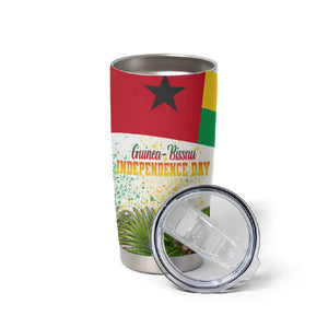 Guinea-Bissau Independence Day Tumbler Cup African Wildlife Cashew Harvest National Flag