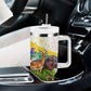 Guinea-Bissau Independence Day Tumbler With Handle African Wildlife Cashew Harvest National Flag