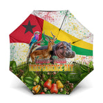 Guinea-Bissau Independence Day Umbrella African Wildlife Cashew Harvest National Flag