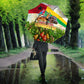 Guinea-Bissau Independence Day Umbrella African Wildlife Cashew Harvest National Flag